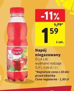 Intermarche Napój niegazowany O LA LA! oferta