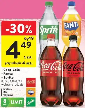 Intermarche Coca-Cola, Fanta, Sprite oferta