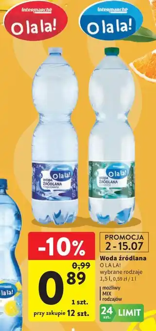 Intermarche Woda źródlana O LA LA! oferta