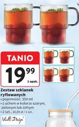 Intermarche Zestaw szklanek ryflowanych Vialli Design oferta