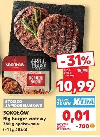 Kaufland Sokołów Big burger wołowy oferta