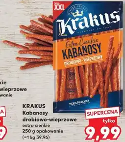 Kaufland Krakus Kabanosy drobiowo-wieprzowe extra cienkie oferta