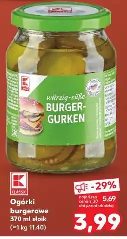Kaufland K-Classic Ogórki burgerowe oferta