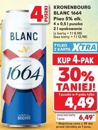 Kaufland Kronenbourg Blanc 1664 Piwo 5% alk oferta