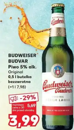 Kaufland Budweiser Budvar Piwo 5% alk. Original oferta