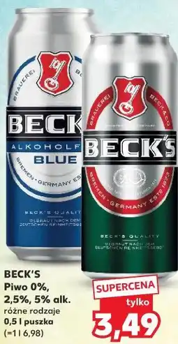 Kaufland Beck's Piwo 0%, 2,5%, 5% alk oferta