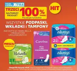 Kaufland Always, Carefree, Naturella Podpaski, wkładki i tampony oferta