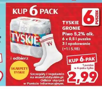 Kaufland Tyskie Gronie Piwo 5,2% alk oferta