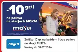 Kaufland Zniżka 10 gr na każdym litrze paliwa na stacji MOYA oferta