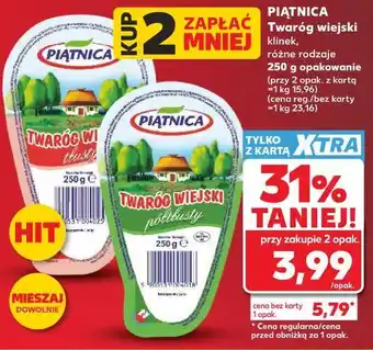 Kaufland PIĄTNICA Twaróg wiejski klinek oferta