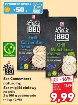 Kaufland Let's BBQ Ser Camembert naturalny, Ser miękki ziołowy na grilla oferta