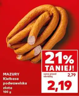 Kaufland MAZURY Kiełbasa podwawelska złota 100 g oferta