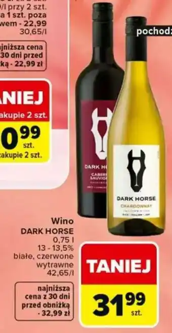 Carrefour Wino DARK HORSE oferta