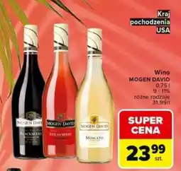 Carrefour Wino Mogen David oferta