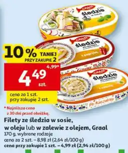 Auchan Filety ze śledzia oferta