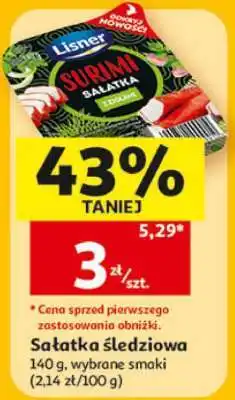 Auchan Lisner Surimi Sałatka oferta