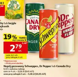 Auchan Napój gazowany Schweppes Dr Pepper lub Canada Dry oferta