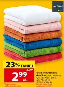 Auchan Ręcznik bawełniany z bordiurą oferta