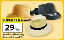 Auchan Kapelusz słomkowy damski lub męski oferta
