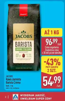 ALDI JACOBS Kawa ziarnista Barista Crema oferta