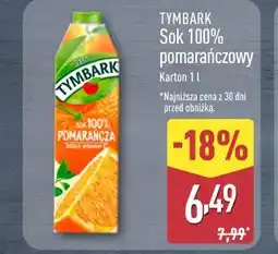 ALDI Tymbark Sok 100% pomarańczowy oferta