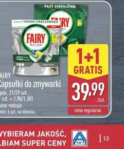 ALDI Fairy Kapsułki do zmywarki oferta