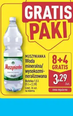 ALDI Muszynianka Woda mineralna/wysokozmineralizowana oferta