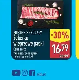 ALDI Mięsne Specjały Żeberka wieprzowe paski oferta