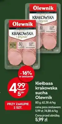 Żabka Kiełbasa krakowska sucha Olewnik oferta