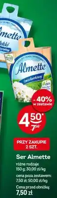 Żabka Puszysty serek twarogowy Almette lekki naturalny oferta