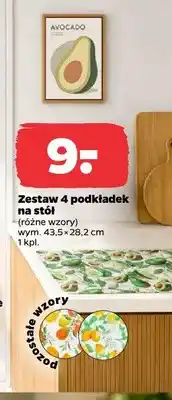 Netto Zestaw 4 podkładek na stół oferta