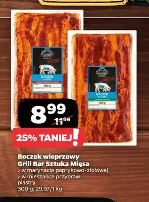 Netto Boczek wieprzowy w marynacie paprykowo-ziołowej Grill Bar Sztuka Mięsa oferta