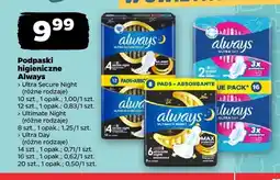 Netto Podpaski higieniczne Always Ultra Secure Night oferta