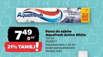 Netto Pasta do zębów Aquafresh Active White oferta