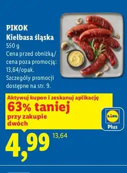 Lidl Kiełbasa śląska Pikok oferta