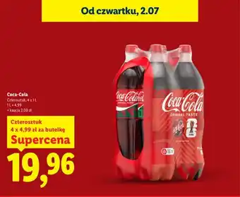 Lidl Napój gazowany Coca-Cola Original Taste 4-pak oferta