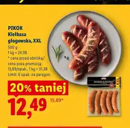 Lidl Kiełbasa głogowska XXL Pikok oferta