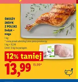 Lidl Noga z indyka Świeży Indyk z Polski oferta