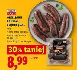 Lidl Kaszanka z wątrobą XXL Grill&Fun oferta