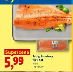 Lidl Pstrąg łososiowy filet XXL Targ Rybny Lidla oferta