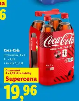 Lidl Napój gazowany Coca-Cola 4-pak oferta