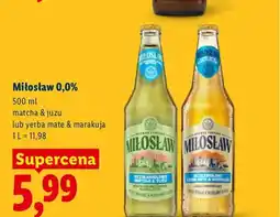 Lidl Piwo bezalkoholowe Miłosław matcha & juzu oferta