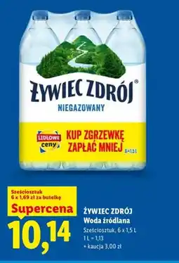 Lidl Woda źródlana Żywiec Zdrój niegazowana 6-pak oferta