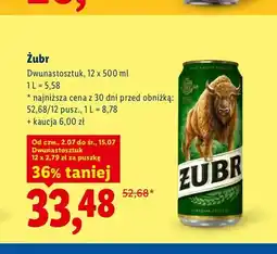 Lidl Piwo Żubr 12-pak oferta