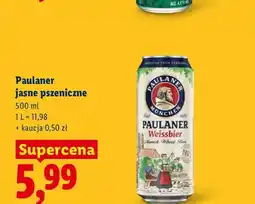 Lidl Piwo Paulaner Weissbier jasne pszeniczne oferta