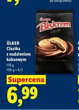 Lidl Ciastka z nadzieniem kakaowym Ülker Biskrem oferta