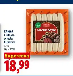 Lidl Kiełbasa w stylu tureckim Sucuk Style Kamar oferta