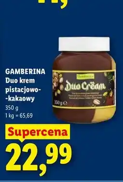 Lidl Duo krem pistacjowo-kakaowy Gamberina Duo Cream oferta