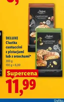 Lidl Ciastka cantuccini z orzechami laskowymi Deluxe oferta