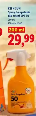 Lidl Spray do opalania dla dzieci Cien Sun SPF 50 oferta